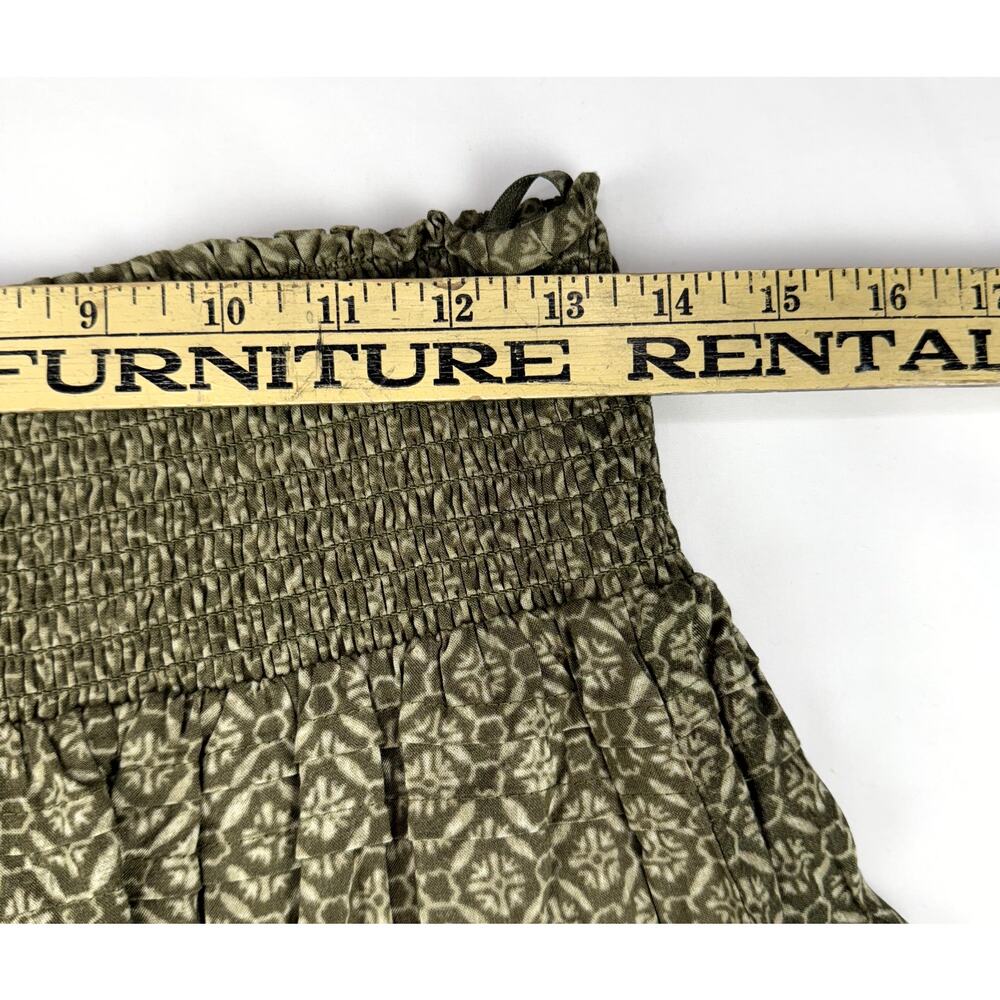 Ralph Lauren Petites Women's Green Patterned Viscose Skirt Size 10P - Picture 7 of 9